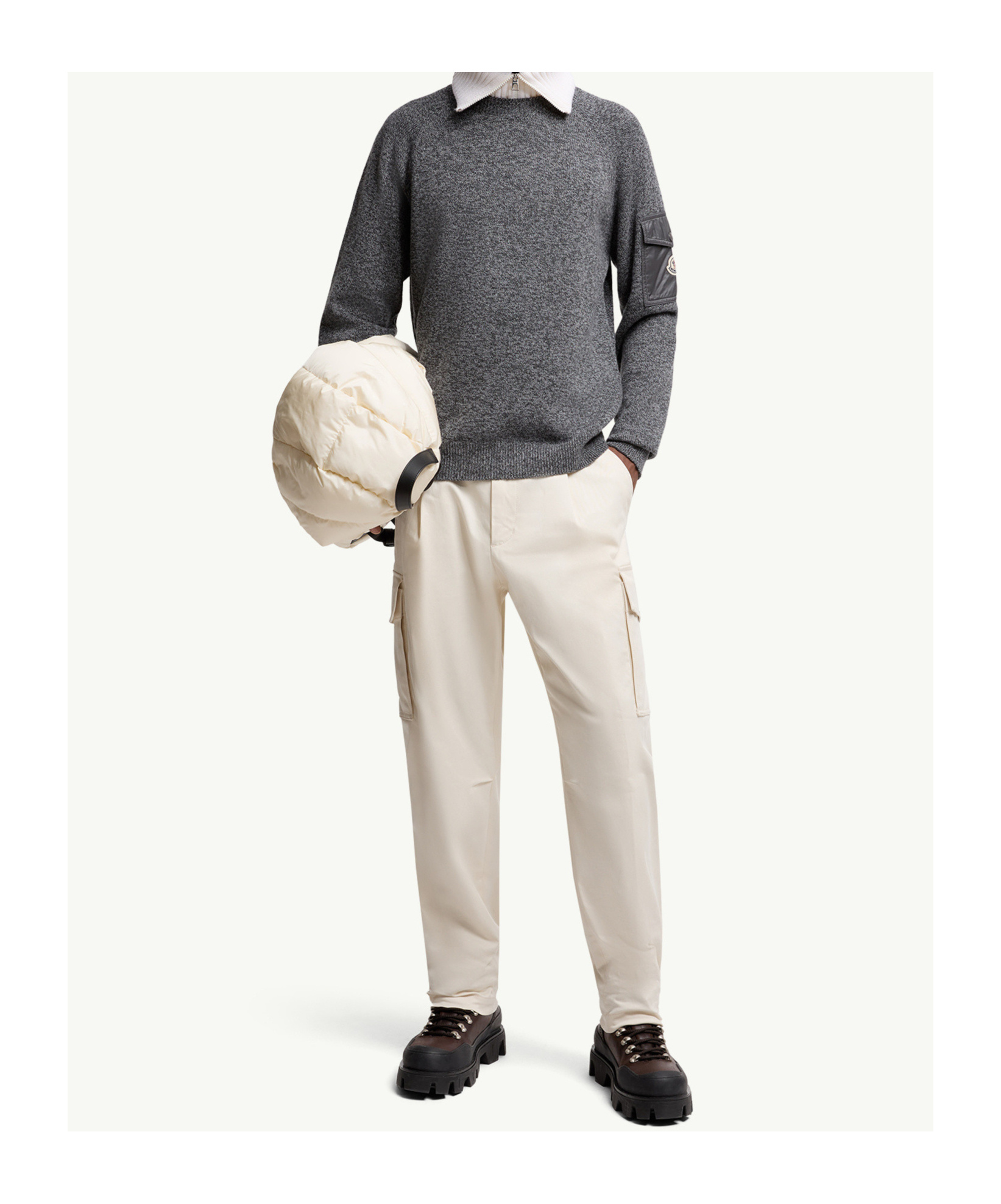 Moncler Wool Cashmere Pocket Sweater In Multi