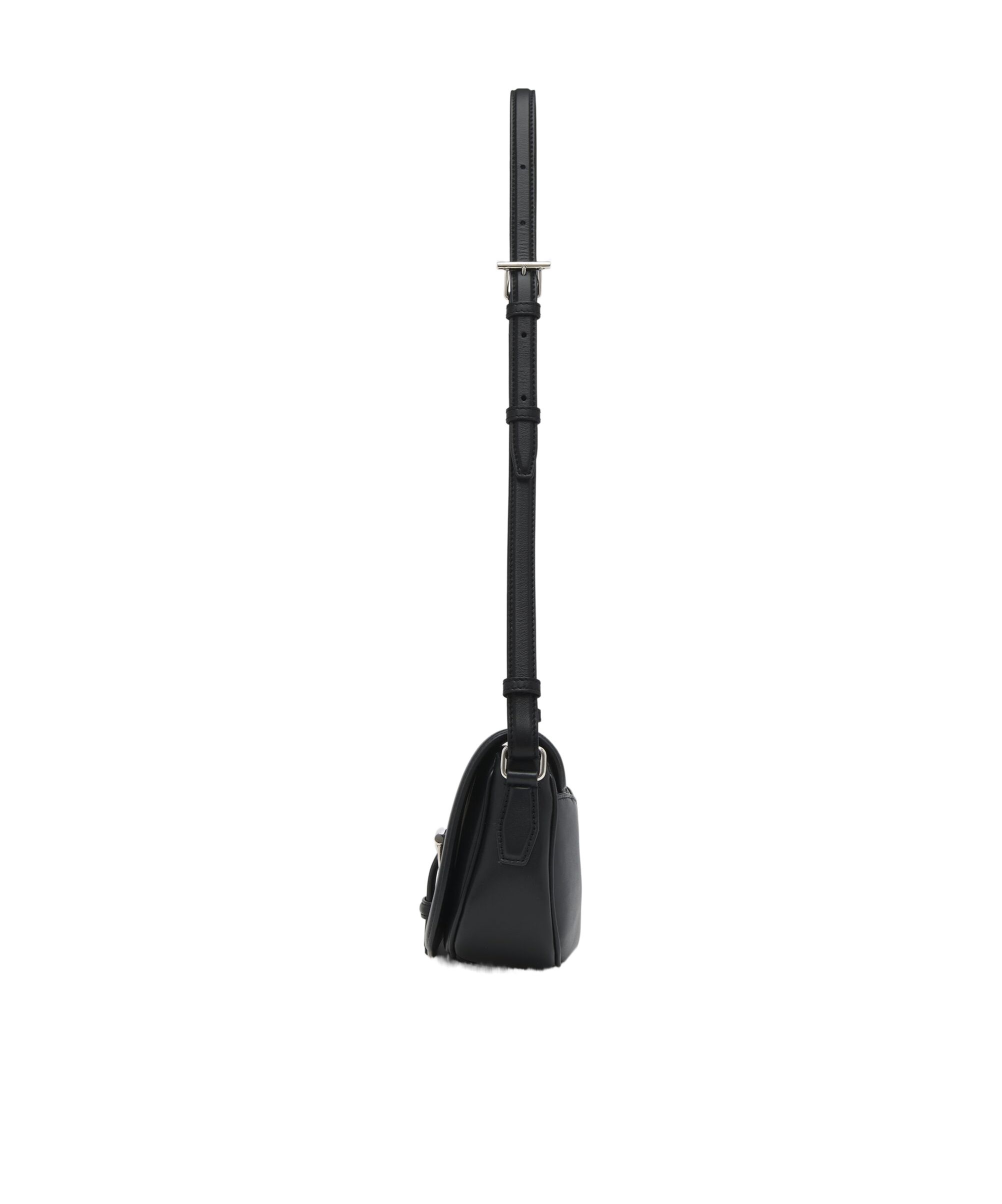 Shop Alexander Mcqueen T-bar Structured Shoulder Bag In Black