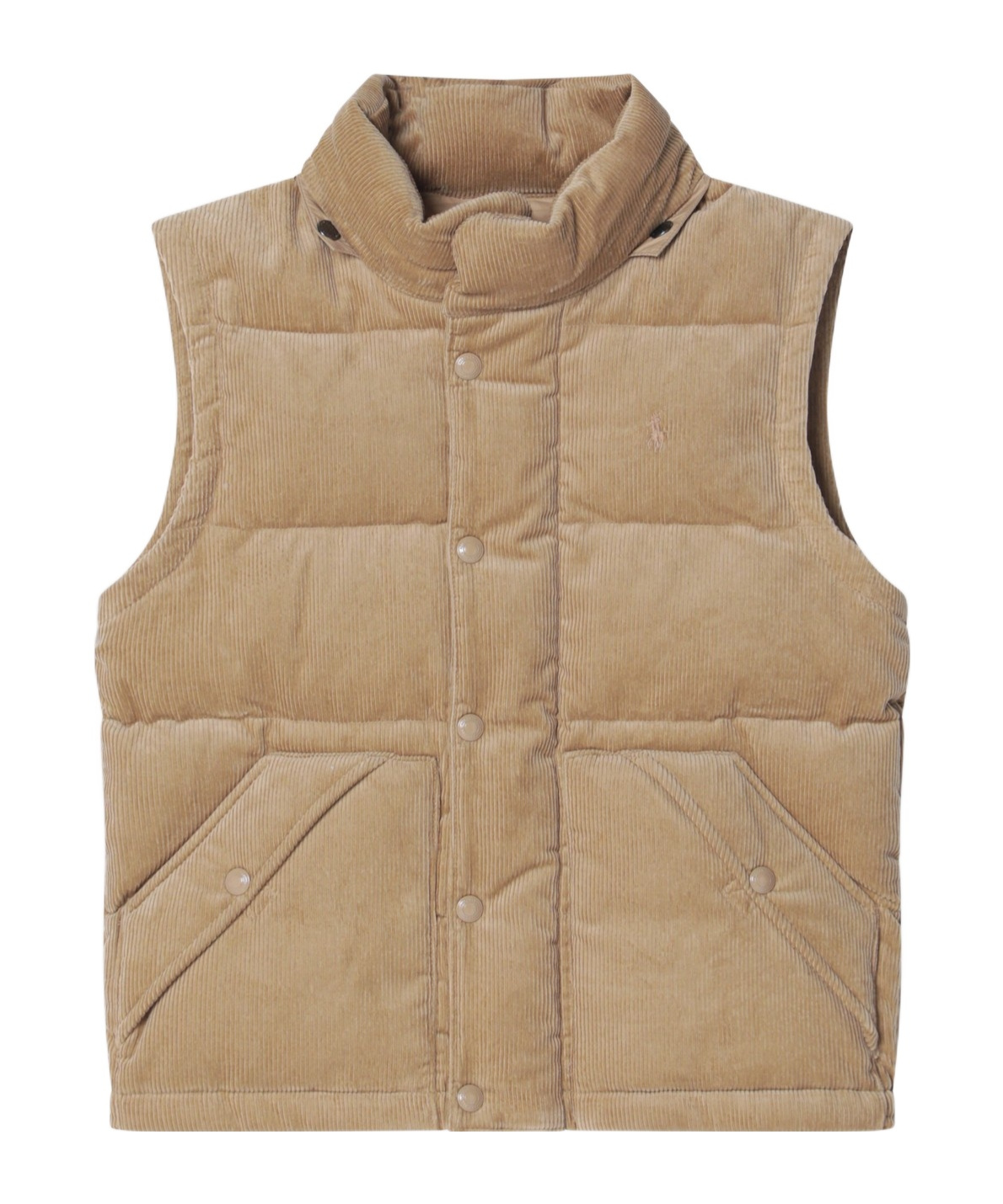 Polo Ralph Lauren Convertible Corduroy Down Jacket In Neutral