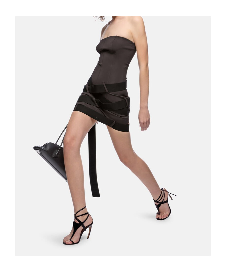 Attico Tube Top Dress In Black