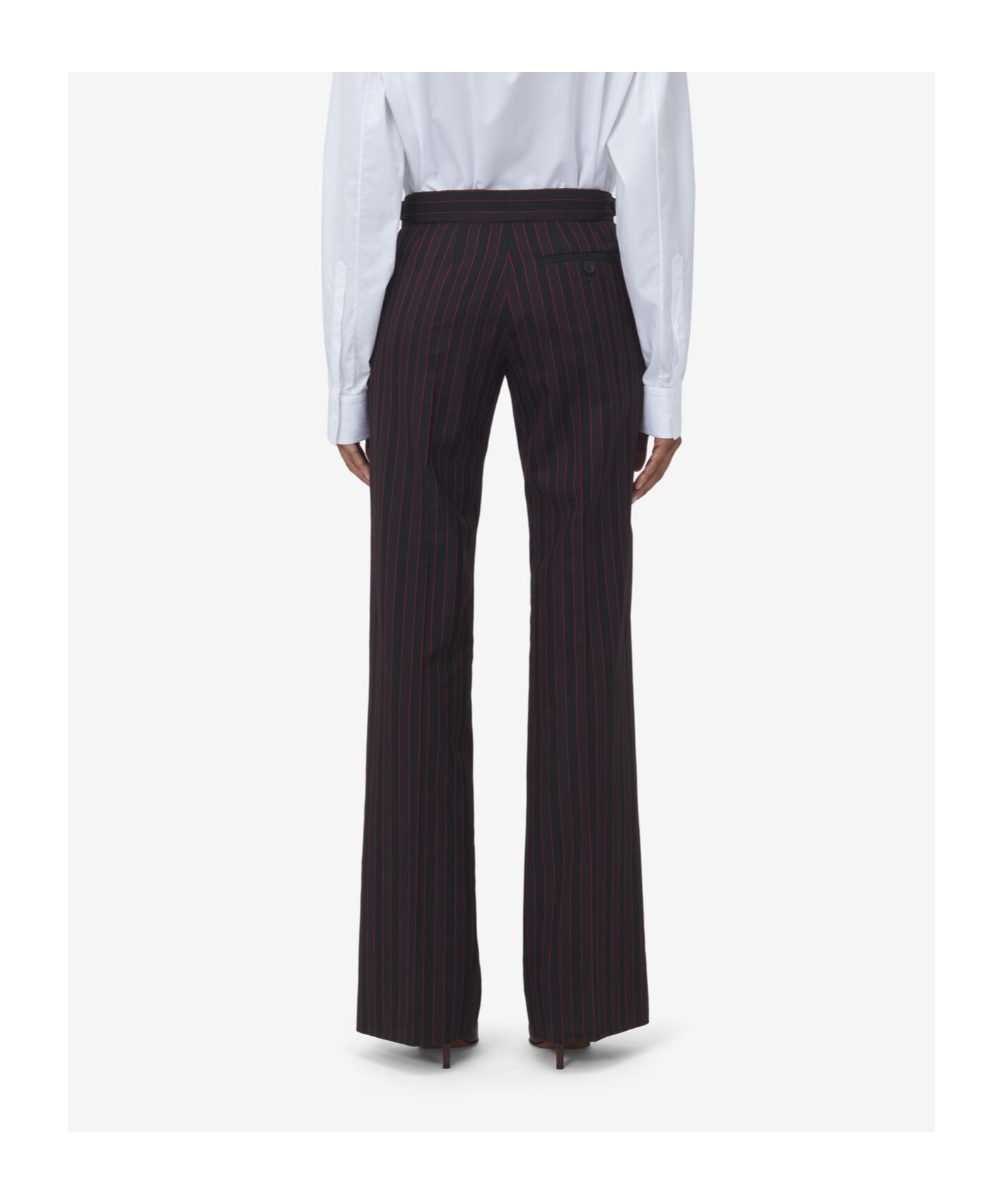 ALEXANDER MCQUEEN ALEXANDER MCQUEEN PINSTRIPED LOW-RISE TROUSERS
