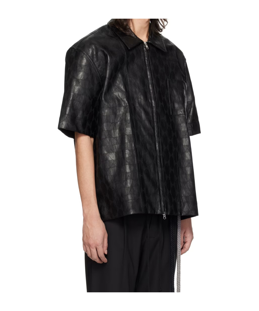 Song For The Mute Black Checkered Shirt In Black