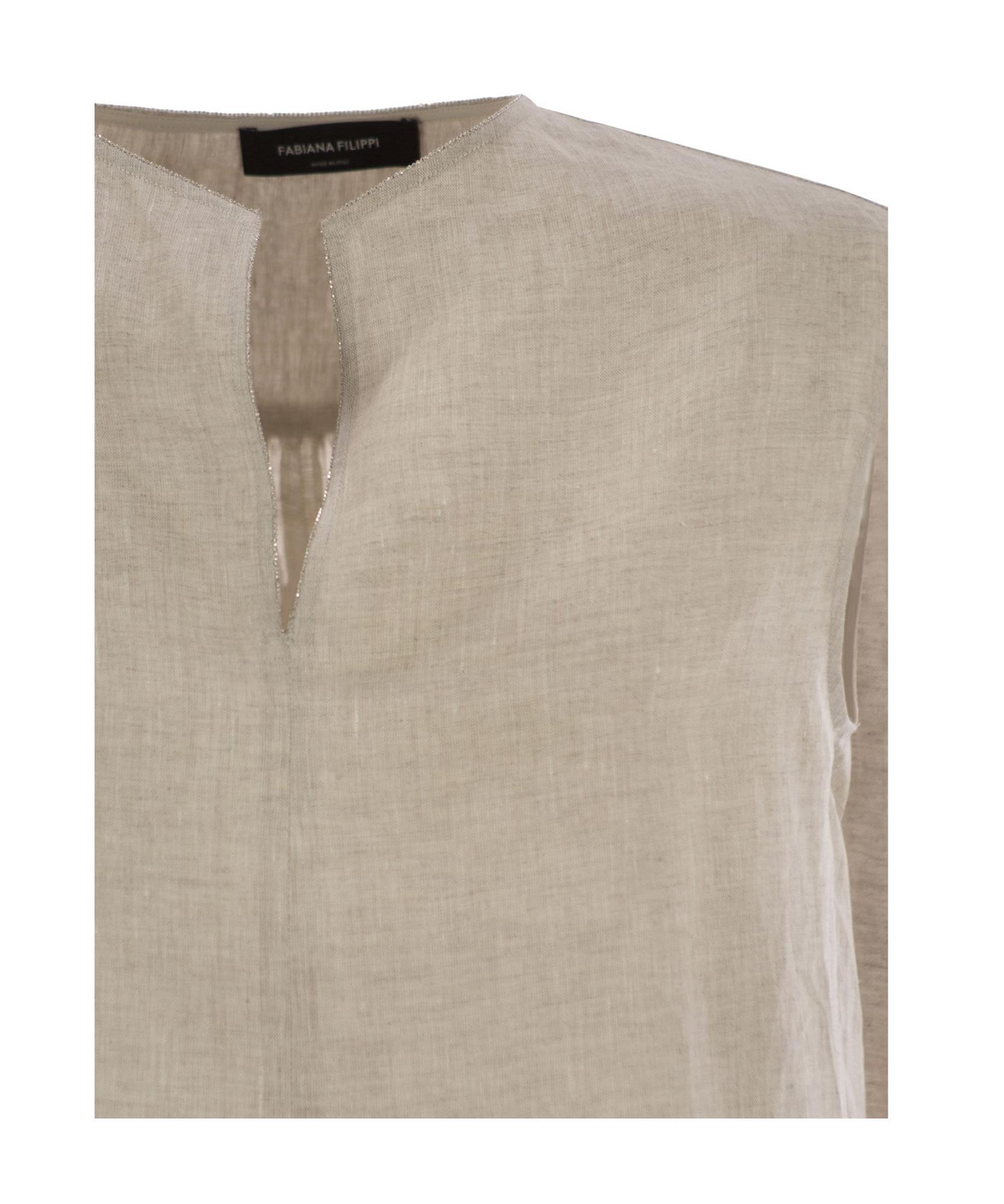 Fabiana Filippi Women's Linen Sleeveless Top In Nude