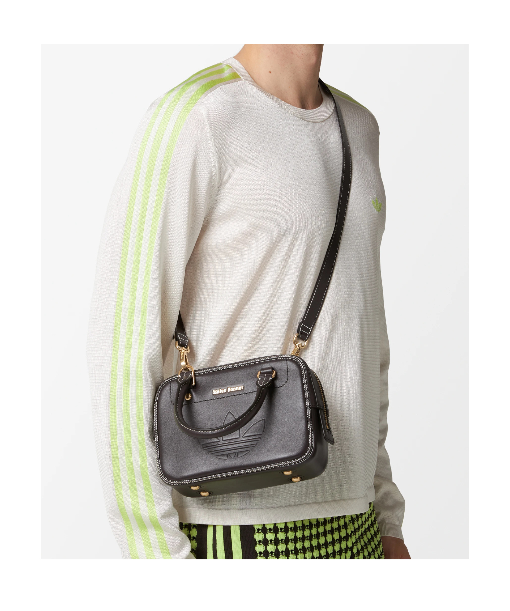 Adidas X Wales B Onner Zipper Shoulder Bag In Black
