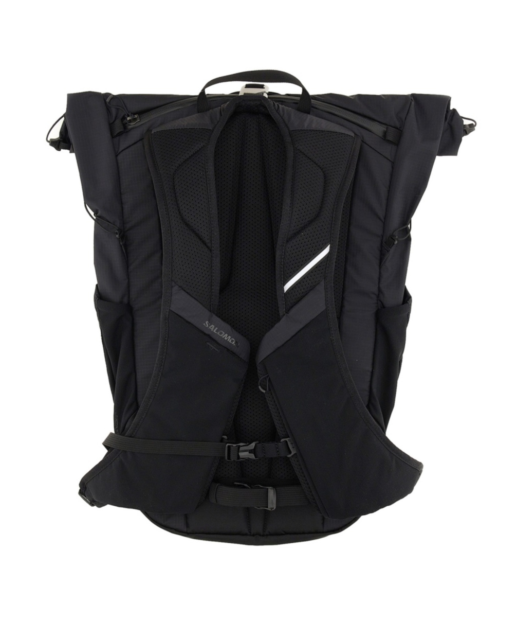 Shop Salomon Logo-print Roll-top Backpack In Black