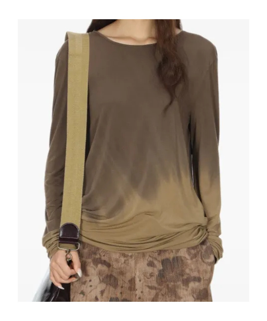 Uma Wang Long-sleeved T-shirt In Brown