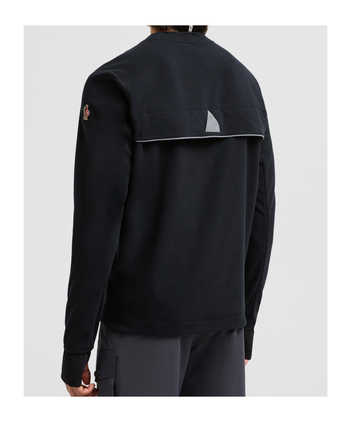 Moncler Logo-patch Performance Sweatshirt In Black