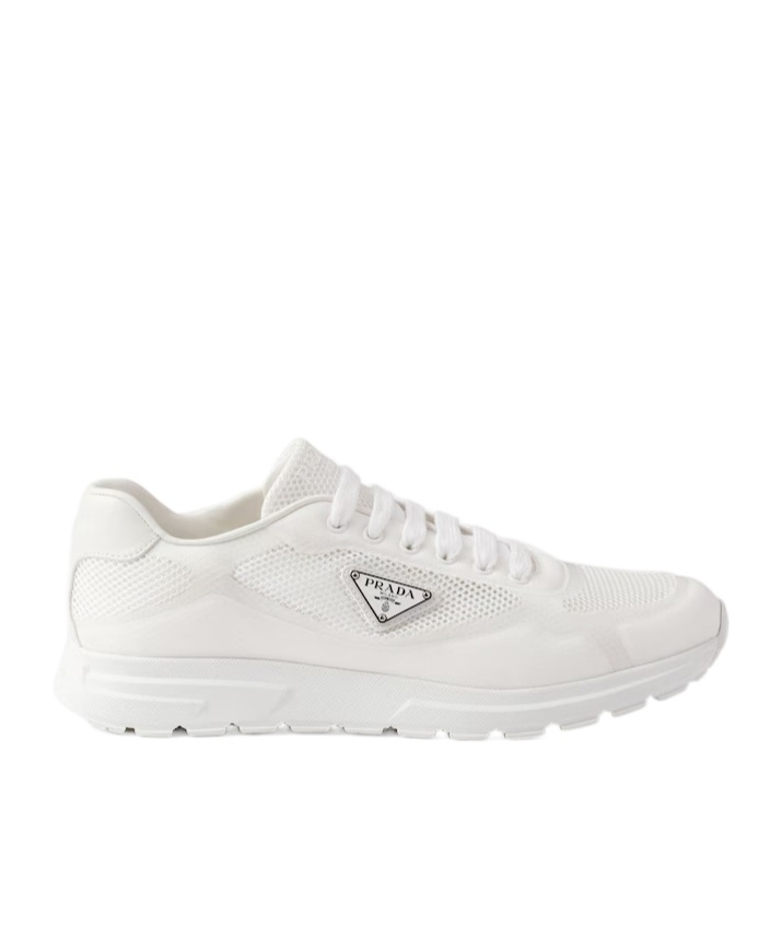 Prada Prax 2.0 Fabric Sneakers In White