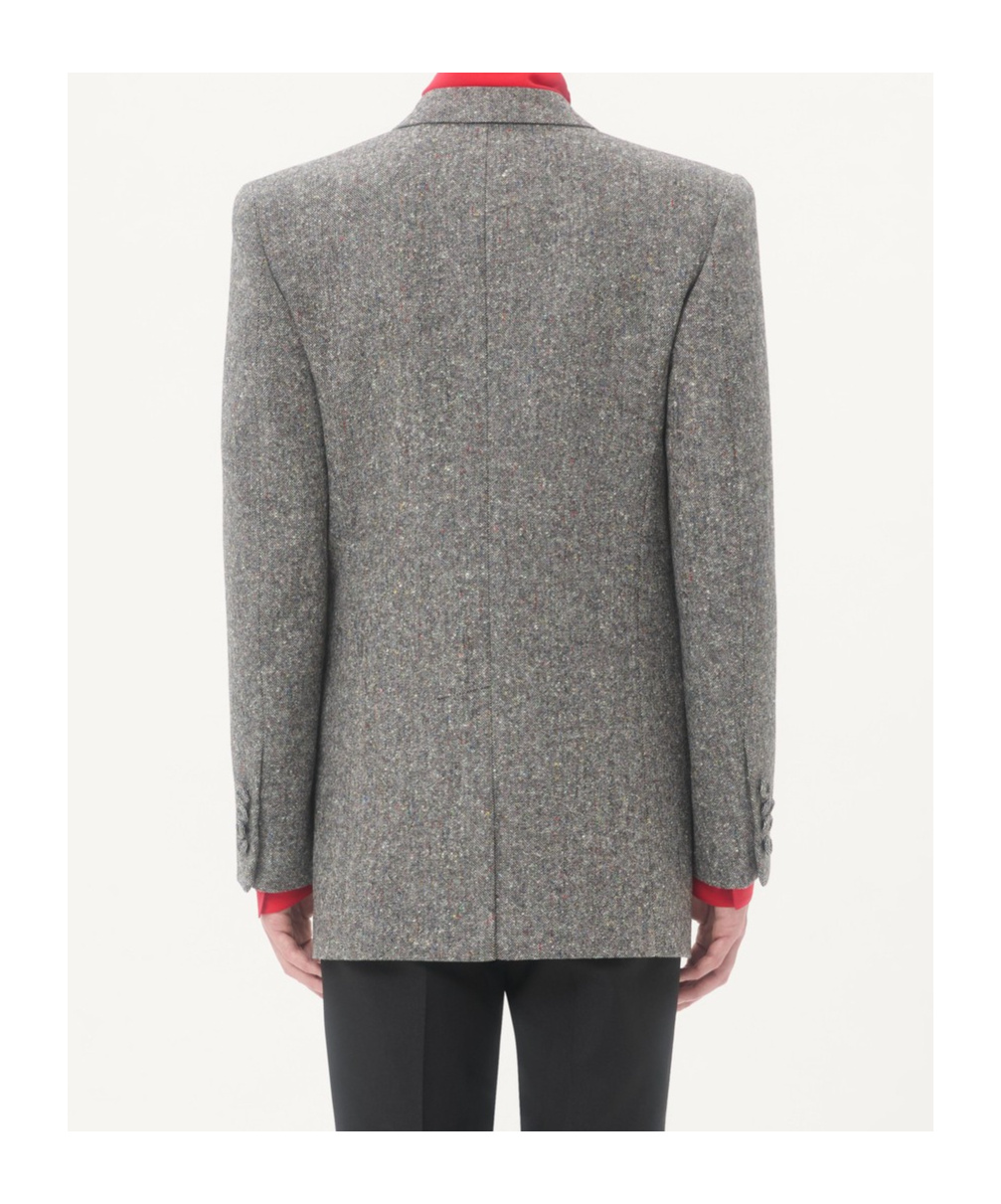 Valentino Long-sleeved Suit Jacket In Gray