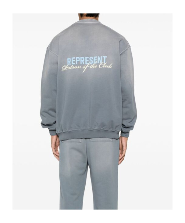 Shop Represent Crew Neck Sweater In Gray