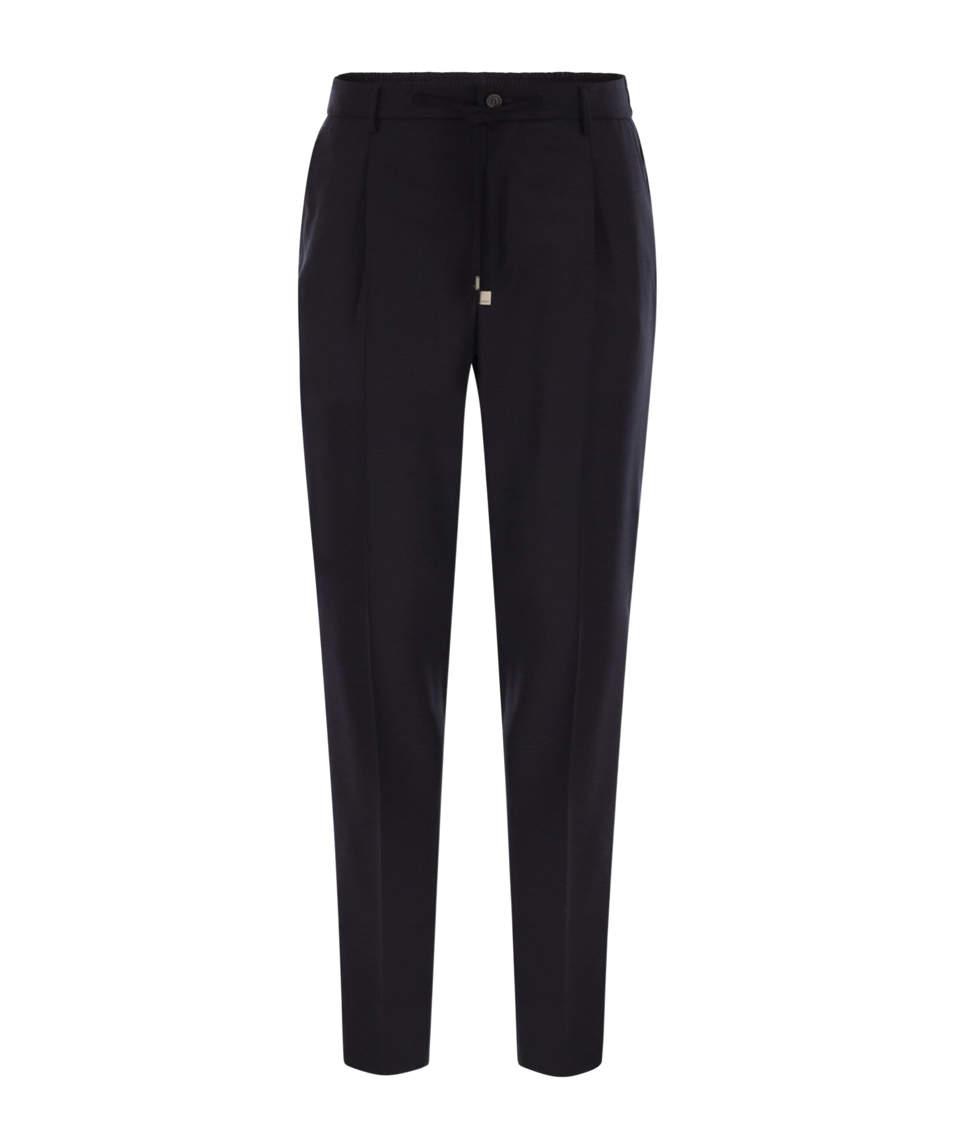 Peserico Belt Loop Casual Pants In Black