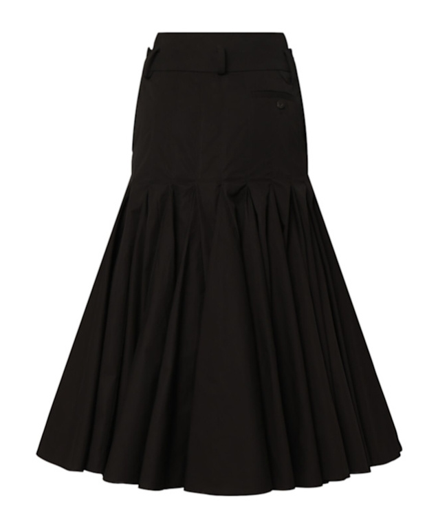 Jacquemus La Jupe Agave Pleated Poplin Midi Skirt