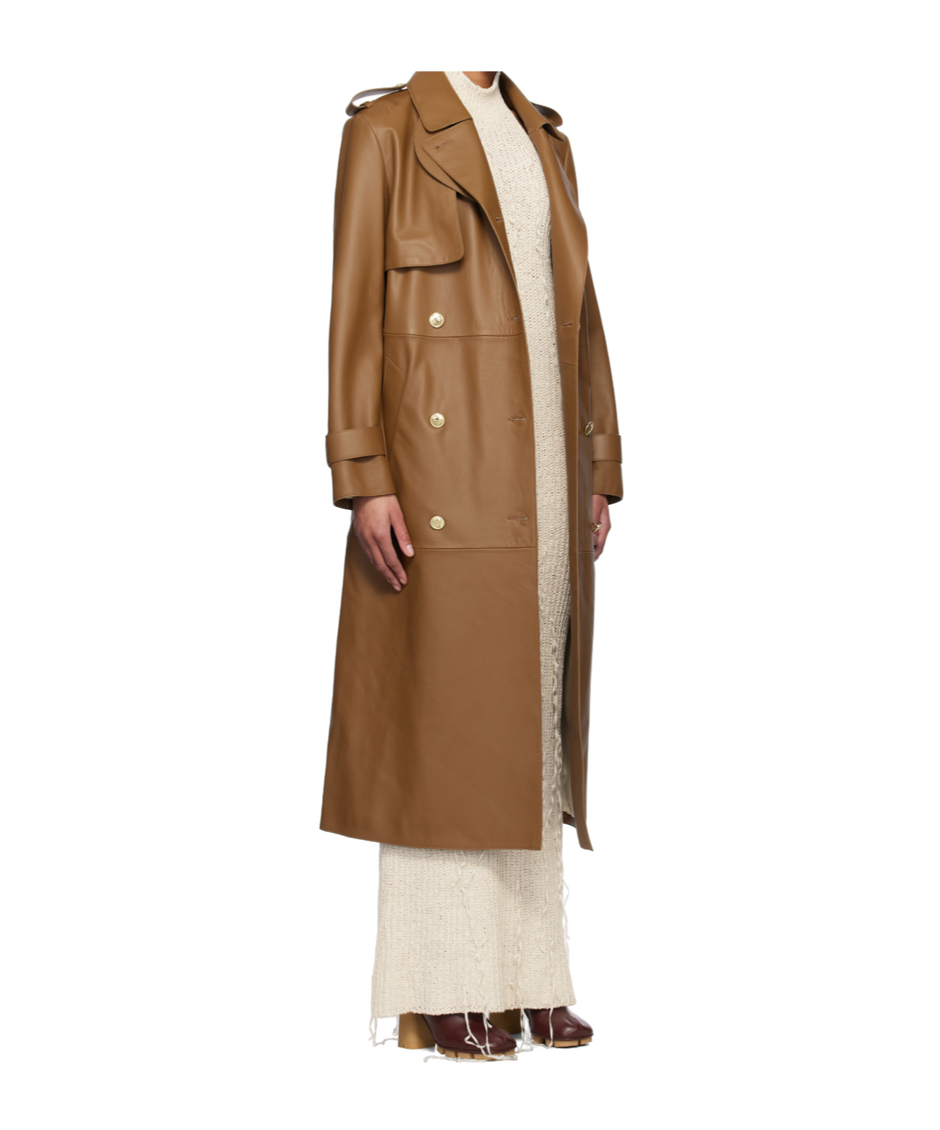 Mackage Tan Gael-v Leather Coat In Brown