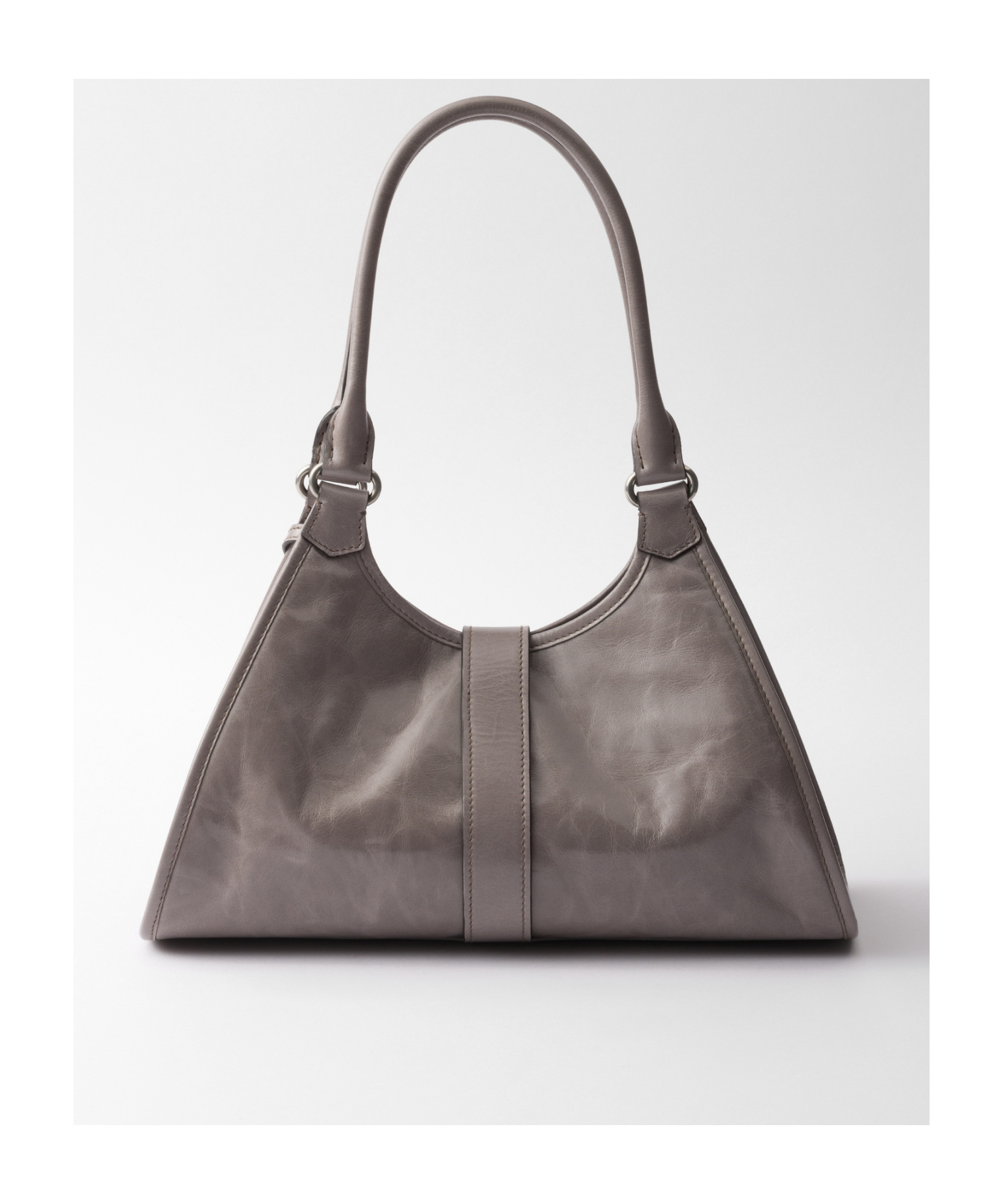 Prada Medium Leather Tote Bag In Blue-gray