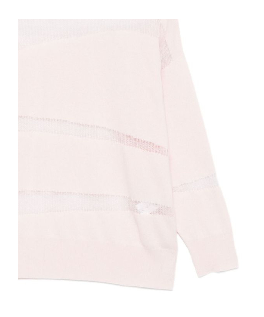 Fabiana Filippi Mesh-panel Sweater In Pink