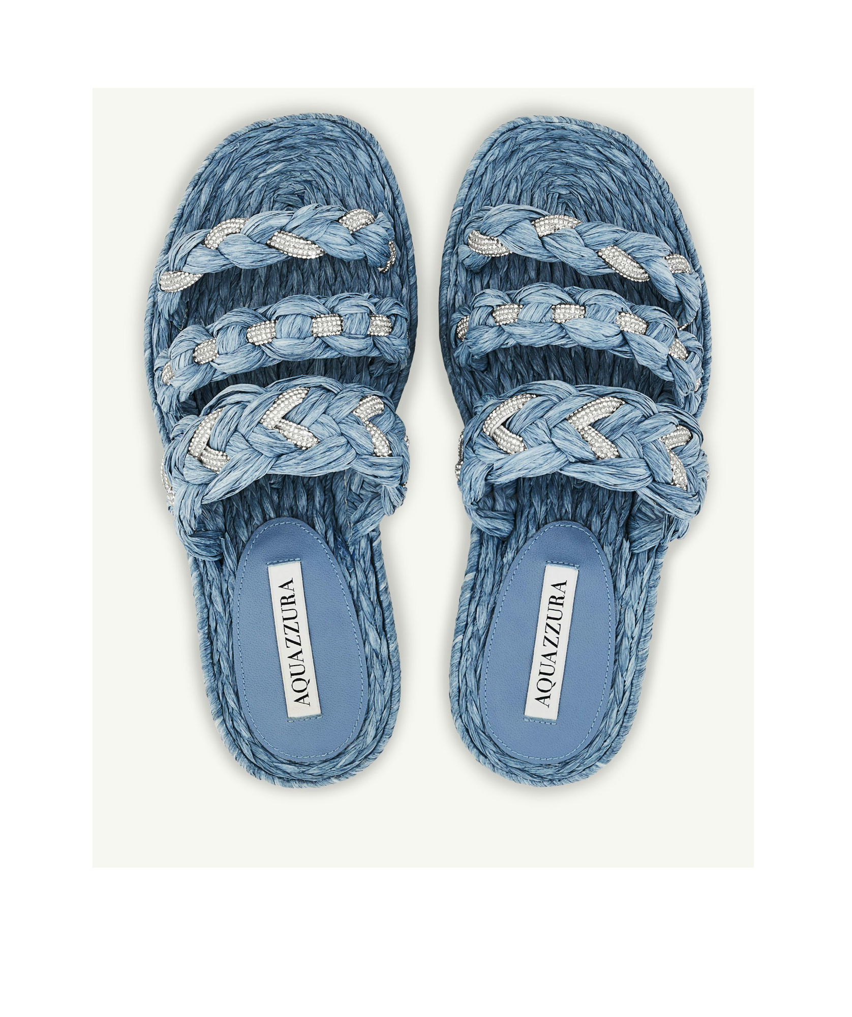 Aquazzura Costiera Flat Espadrille In Blue