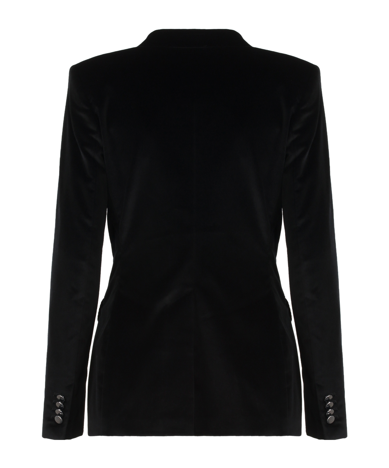 Tagliatore Double-breasted Velvet Jacket In Black