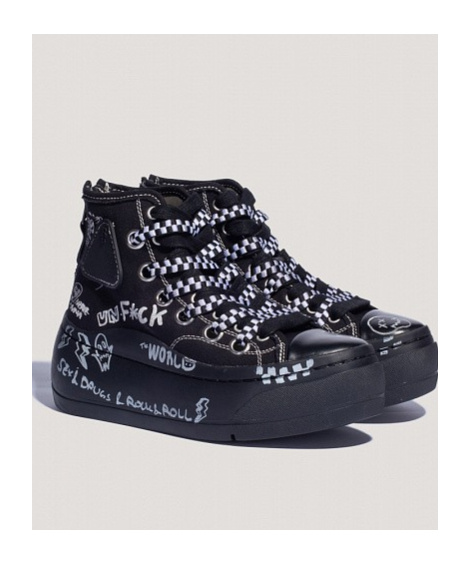 R13 Lace-up Low-cut Casual Shoes In Black