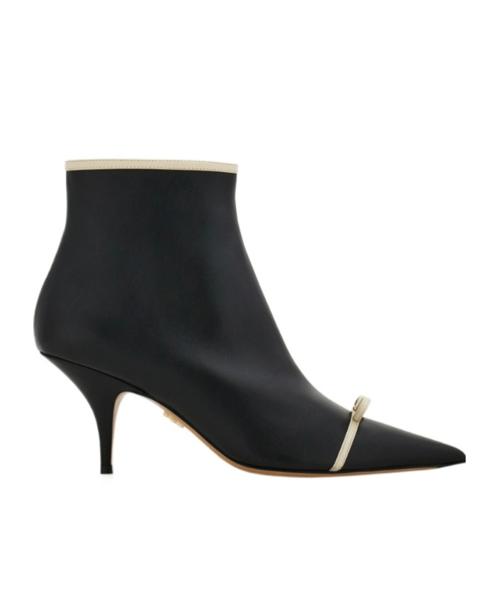 Ferragamo Pointed Ankle Boot With Mini Bow Detail In Black
