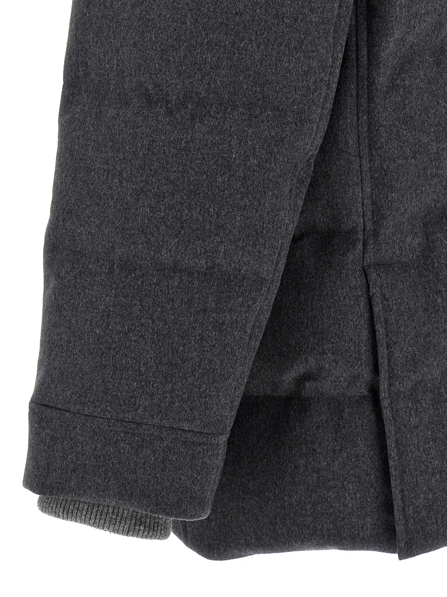 Brunello Cucinelli Long Sleeve Cotton Coat In Black