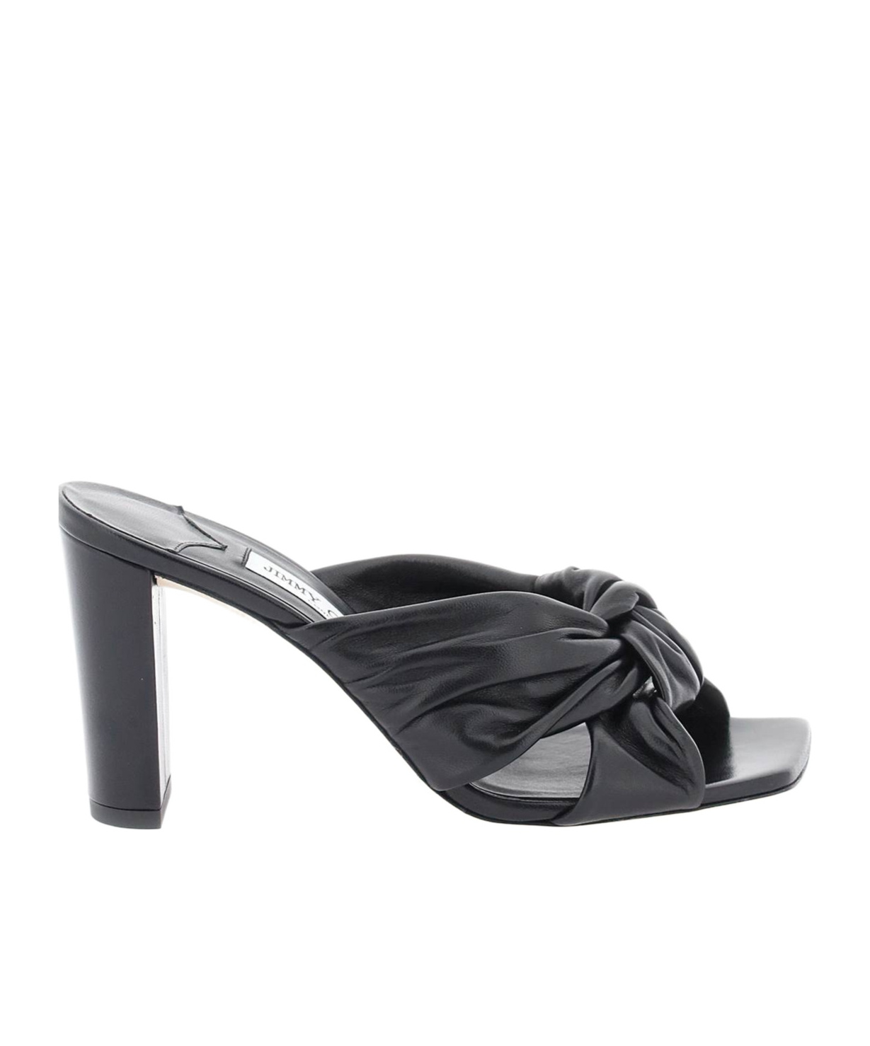 Jimmy Choo Avenue 85mm Leather Sandals In Black