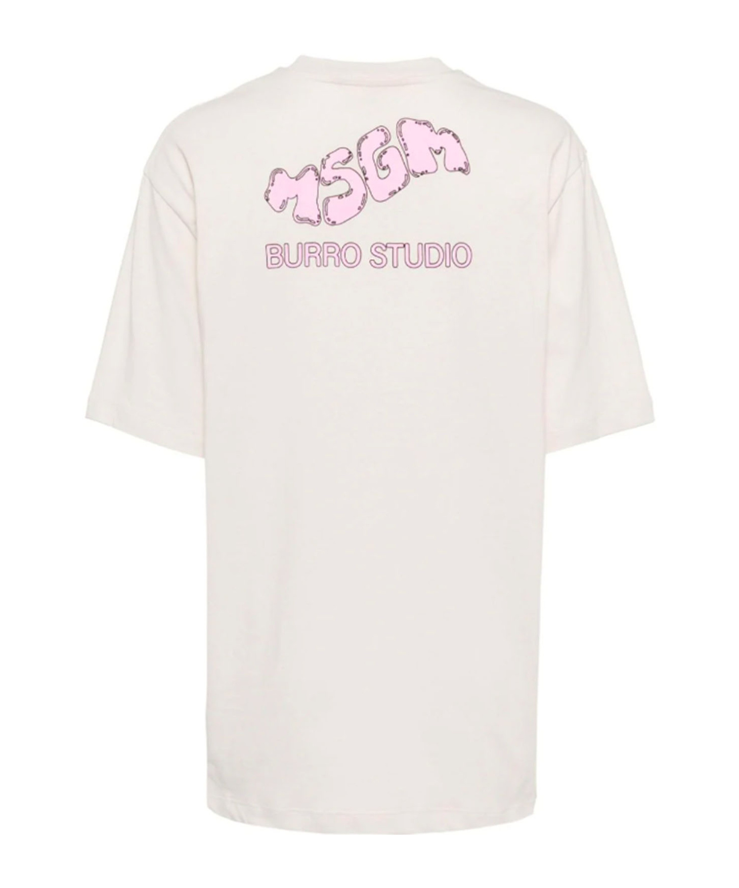 Msgm Graphic-print Cotton T-shirt In White