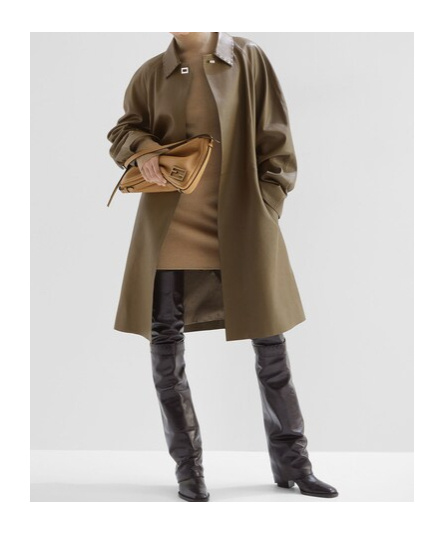 Fendi Beige Wool And Silk Dress In Nude
