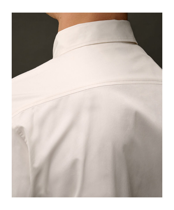 C.p. Company Structured Collar Cotton Shirt In White