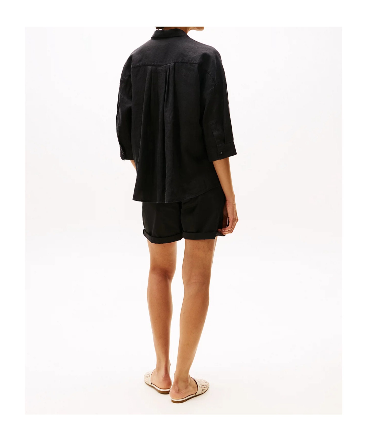 Tommy Hilfiger Linen Shirt In Black