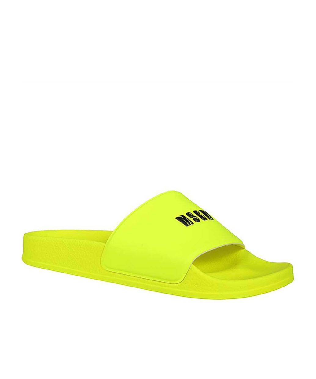 Msgm Logo Slippers In Yellow