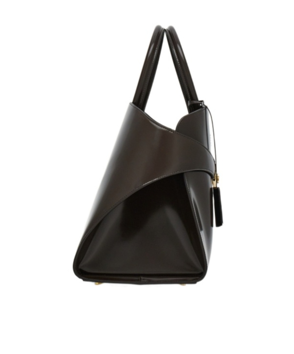 Ferragamo Medium Hug Leather Tote Bag In Brown