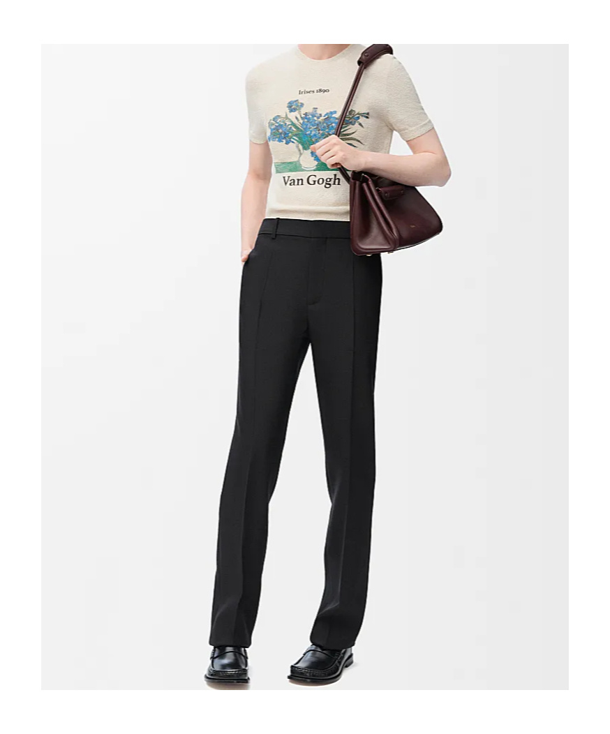 Loewe Van Gogh Short Sleeve Sweater In White/multicolor