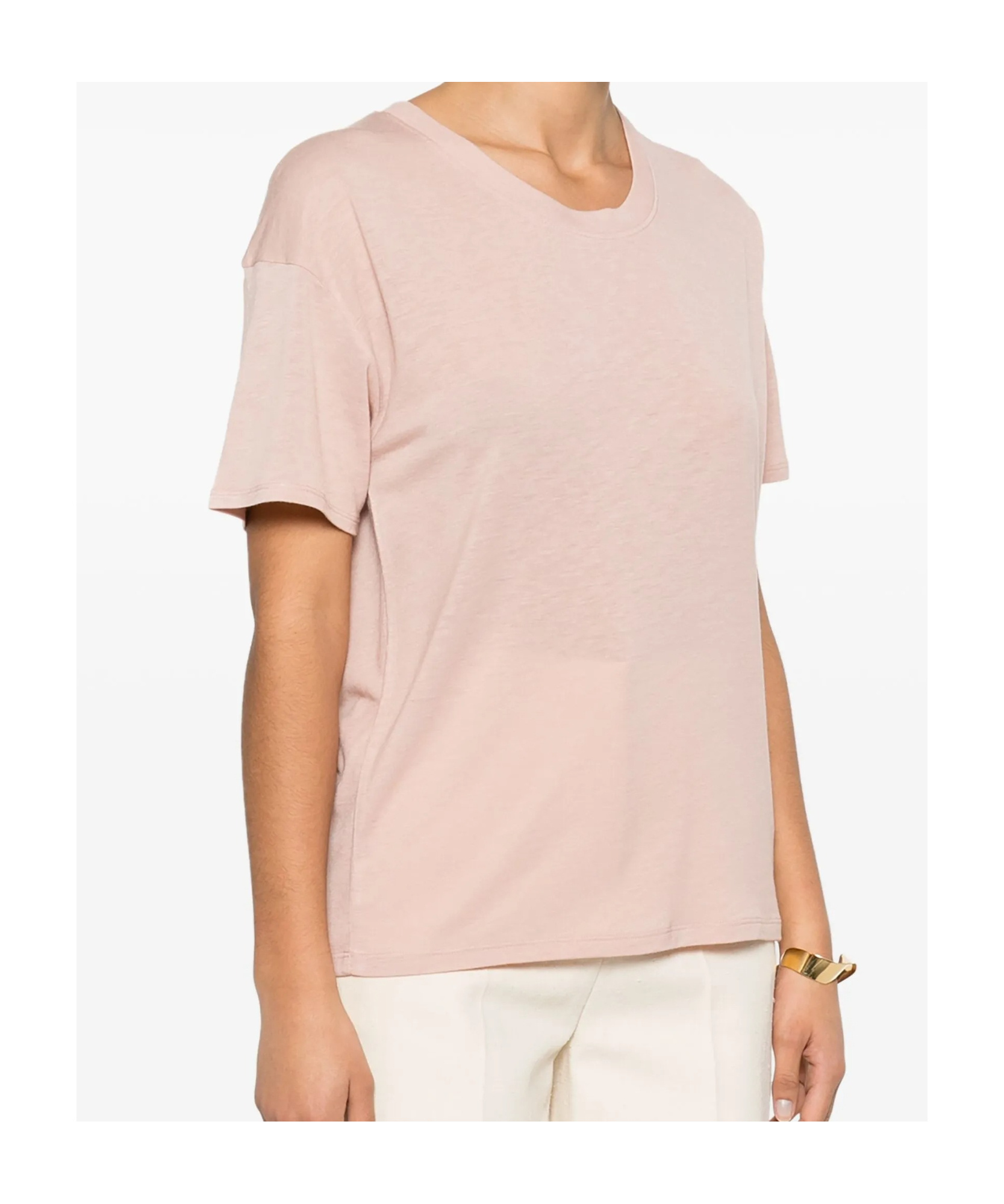 Shop Loulou Studio Ezra T-shirt In Nude