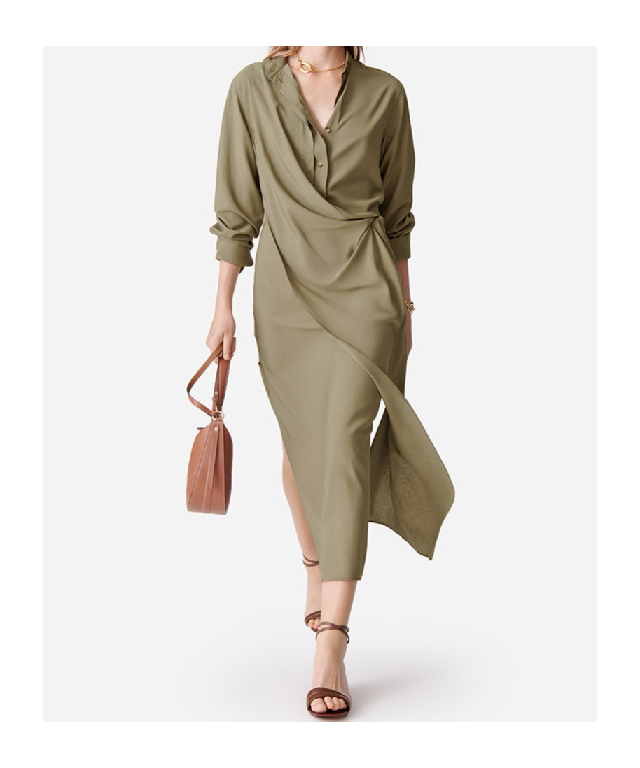 Vanessa Bruno Long Sleeved Dress In Brown