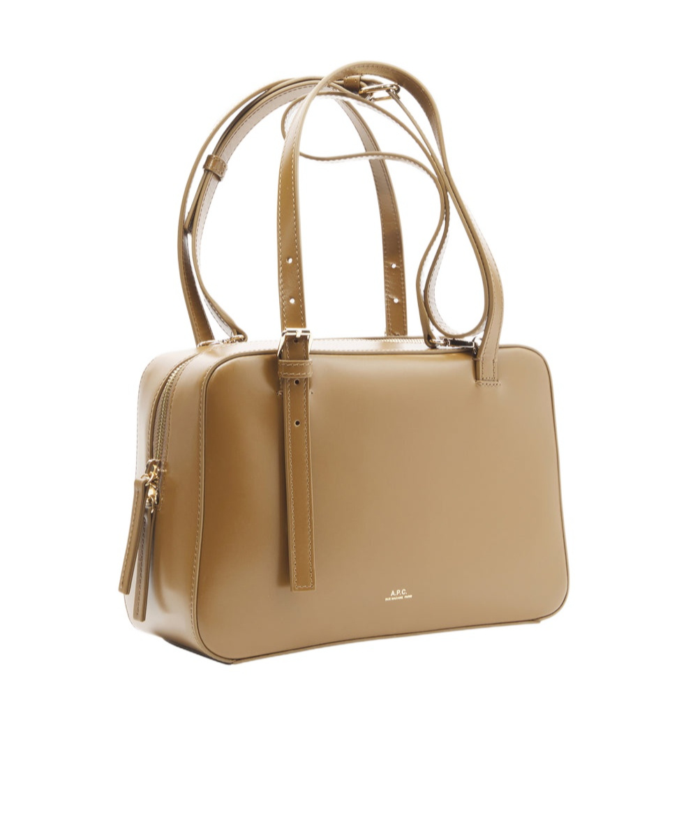 Apc Virginie Box Bag Horizontal Virginie Bag In Smooth Earth Brown Leather. In Brown