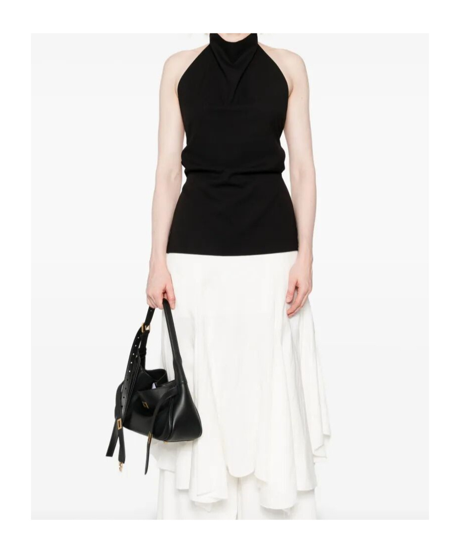 Federico Cina Halterneck Blouse In Black