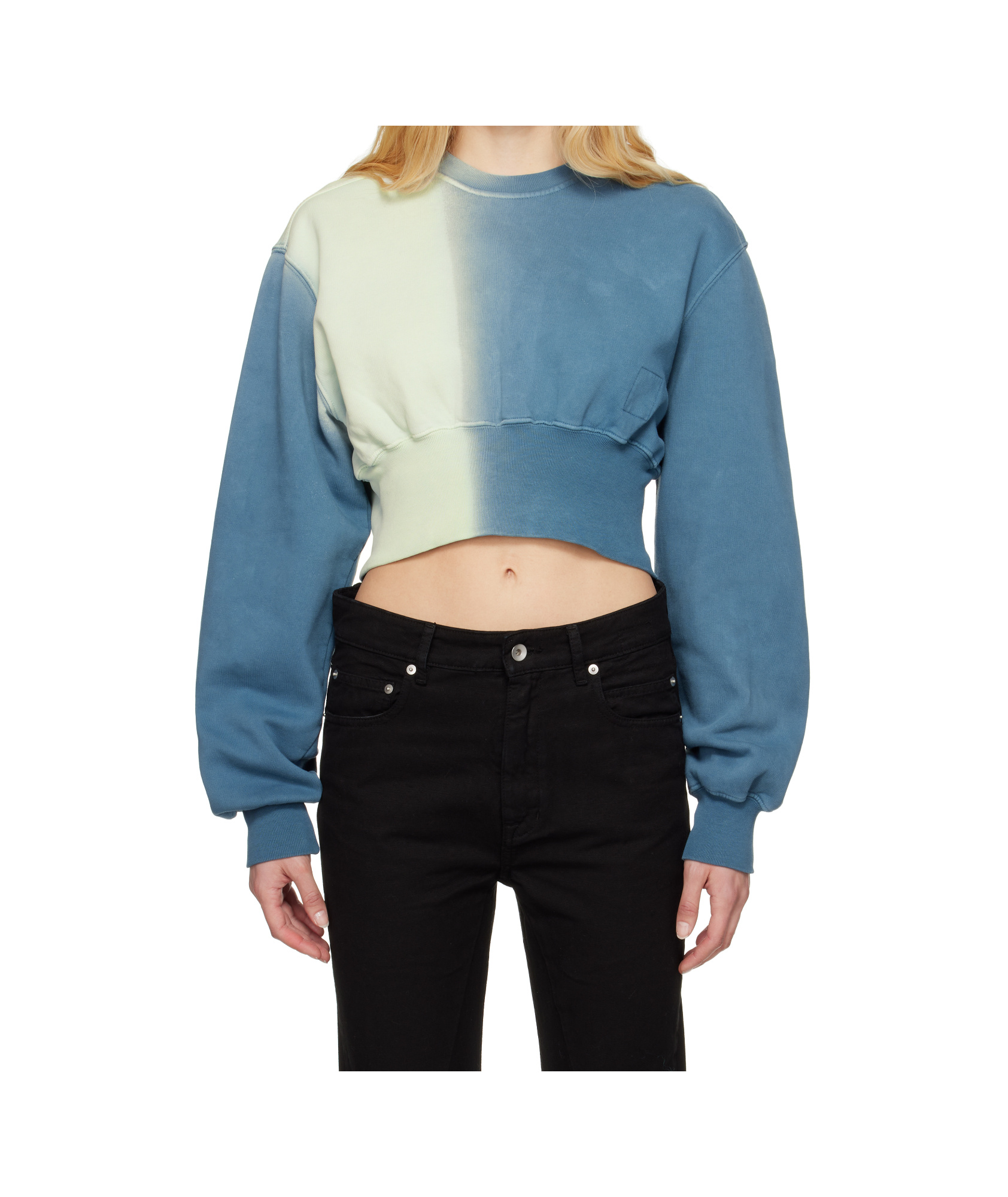 Rick Owens Drkshdw Blue Hollywood Tatlin Sweatshirt In Blue