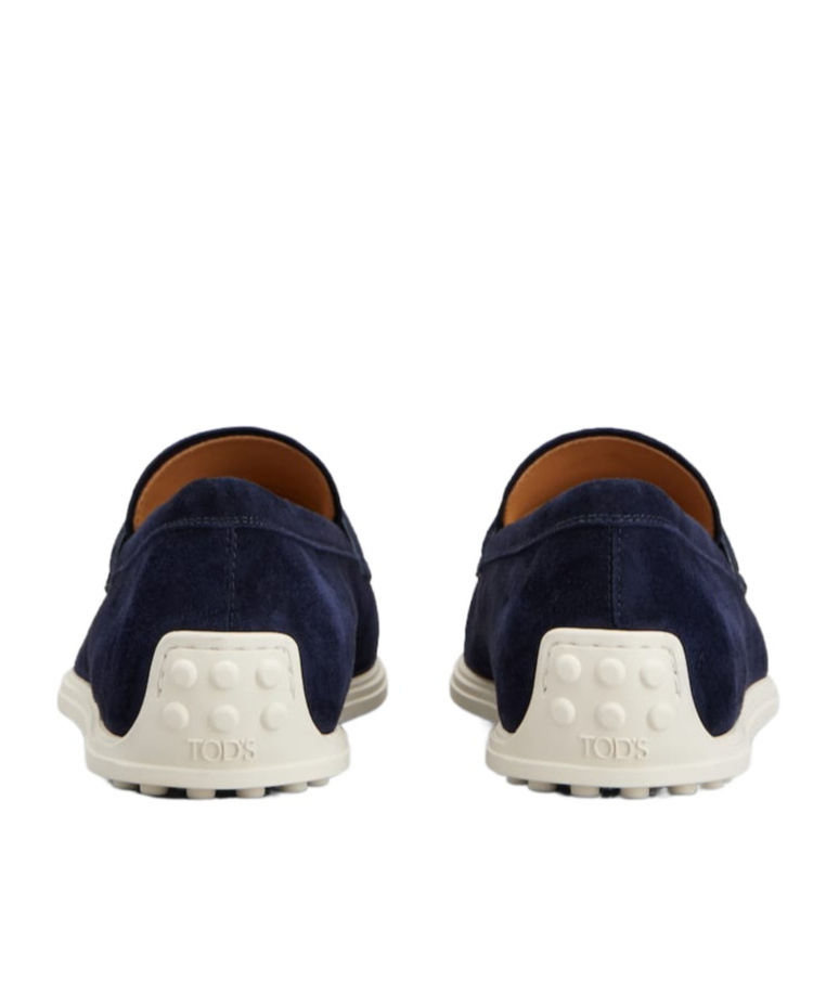 Tod's Round Head Loafer Shoes In Black