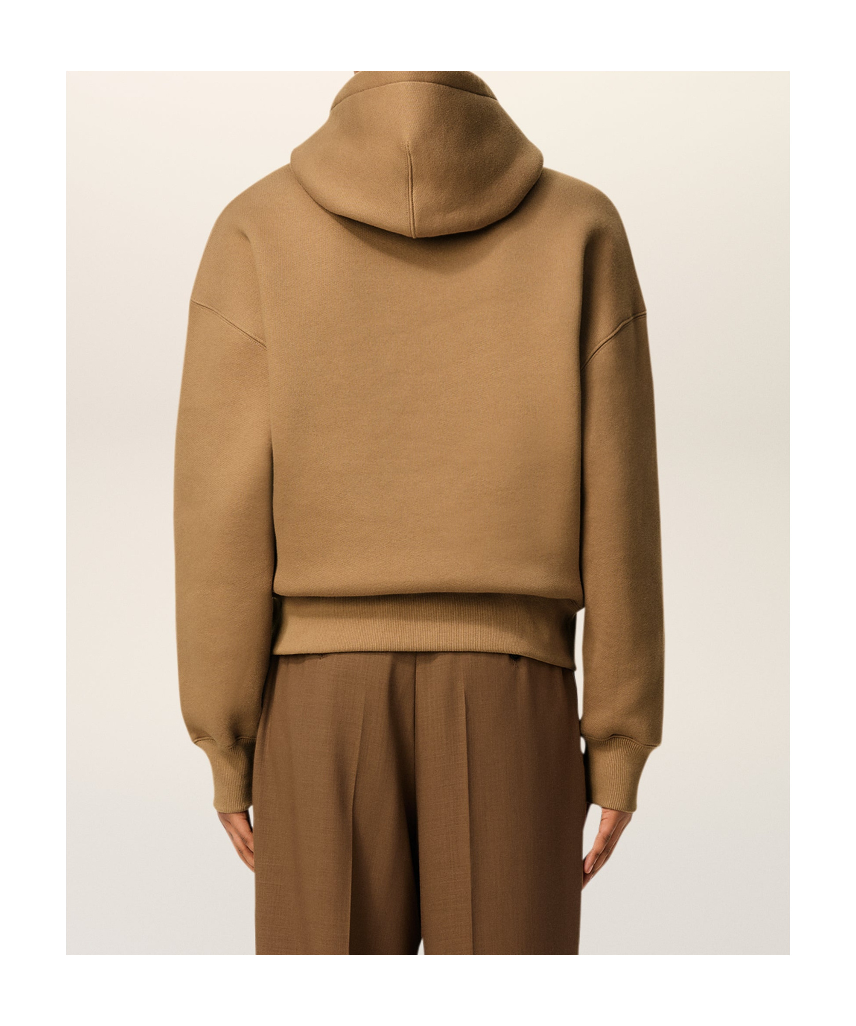Ami Alexandre Mattiussi Brown Cotton Ami De Coeur Hoodie Brown In Brown