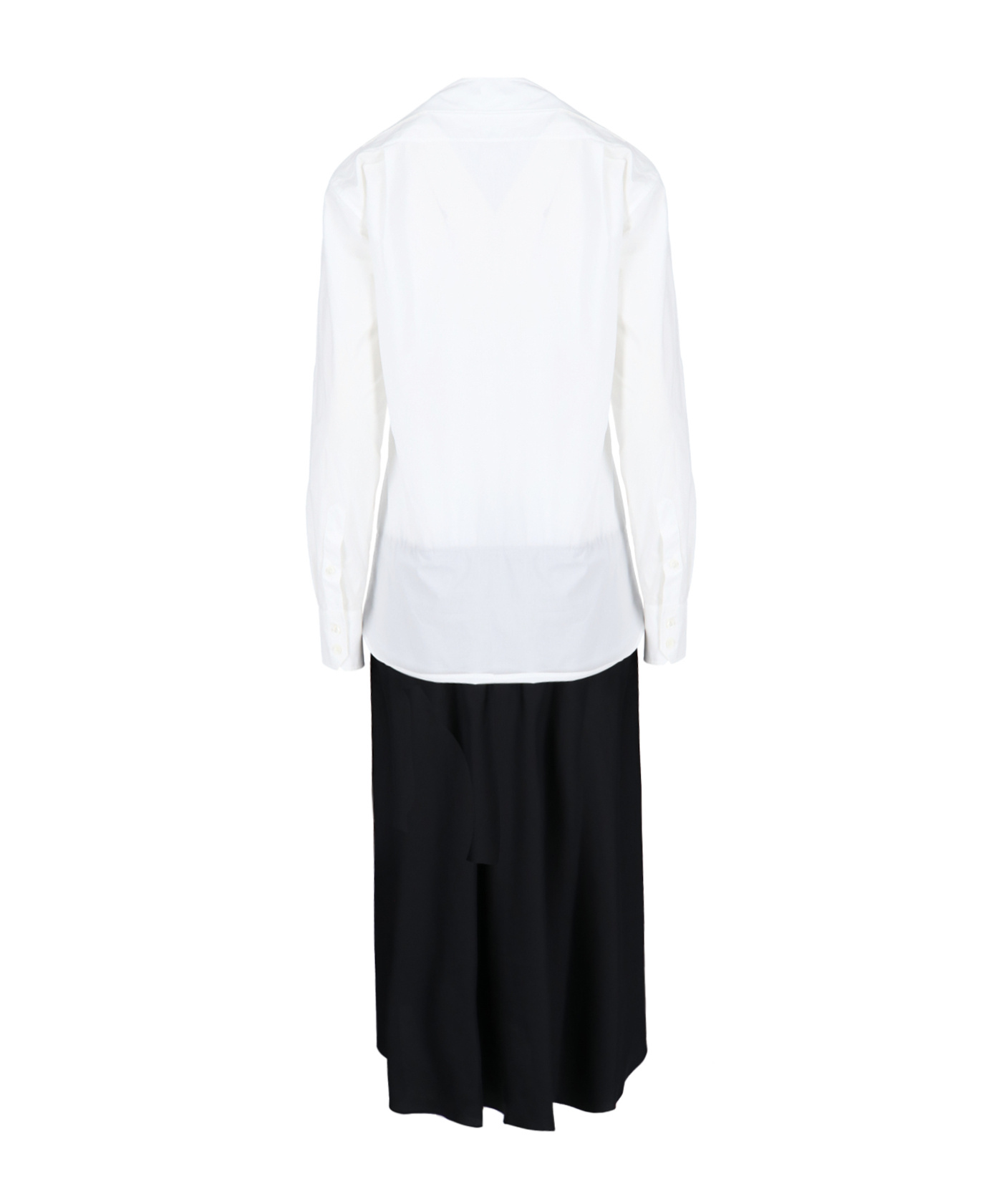 Mm6 Maison Margiela Numbers-motif Cotton Maxi Dress In White