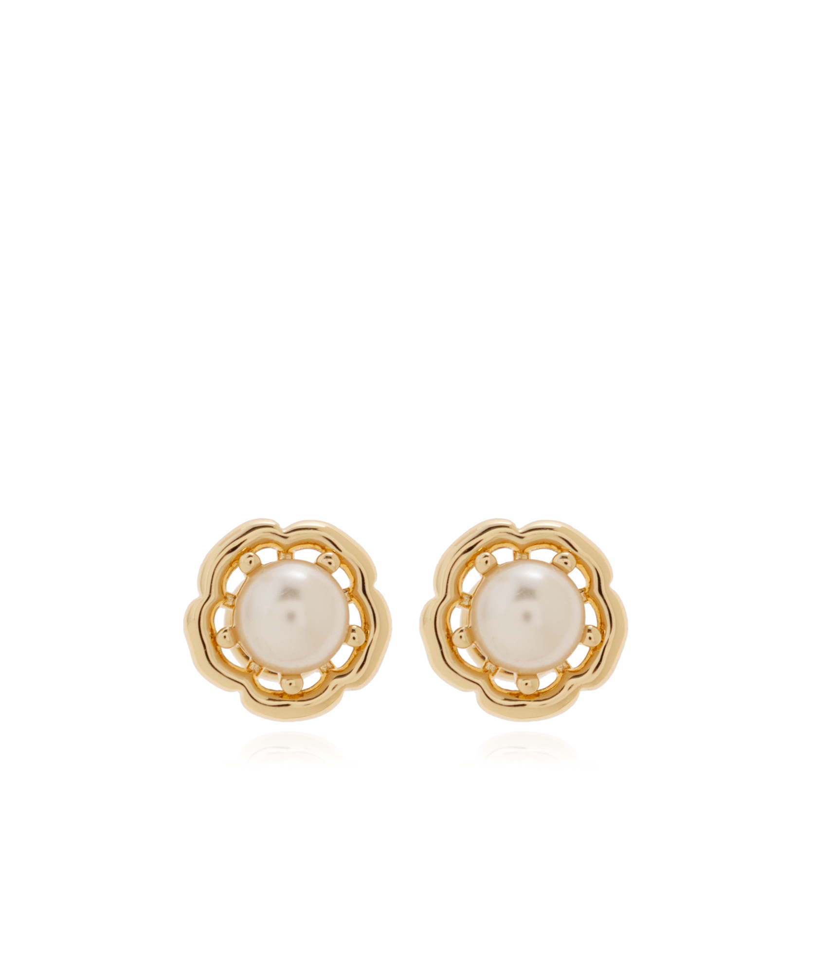 Shop Coach Floral-motif Earrings Necklace In Yellow