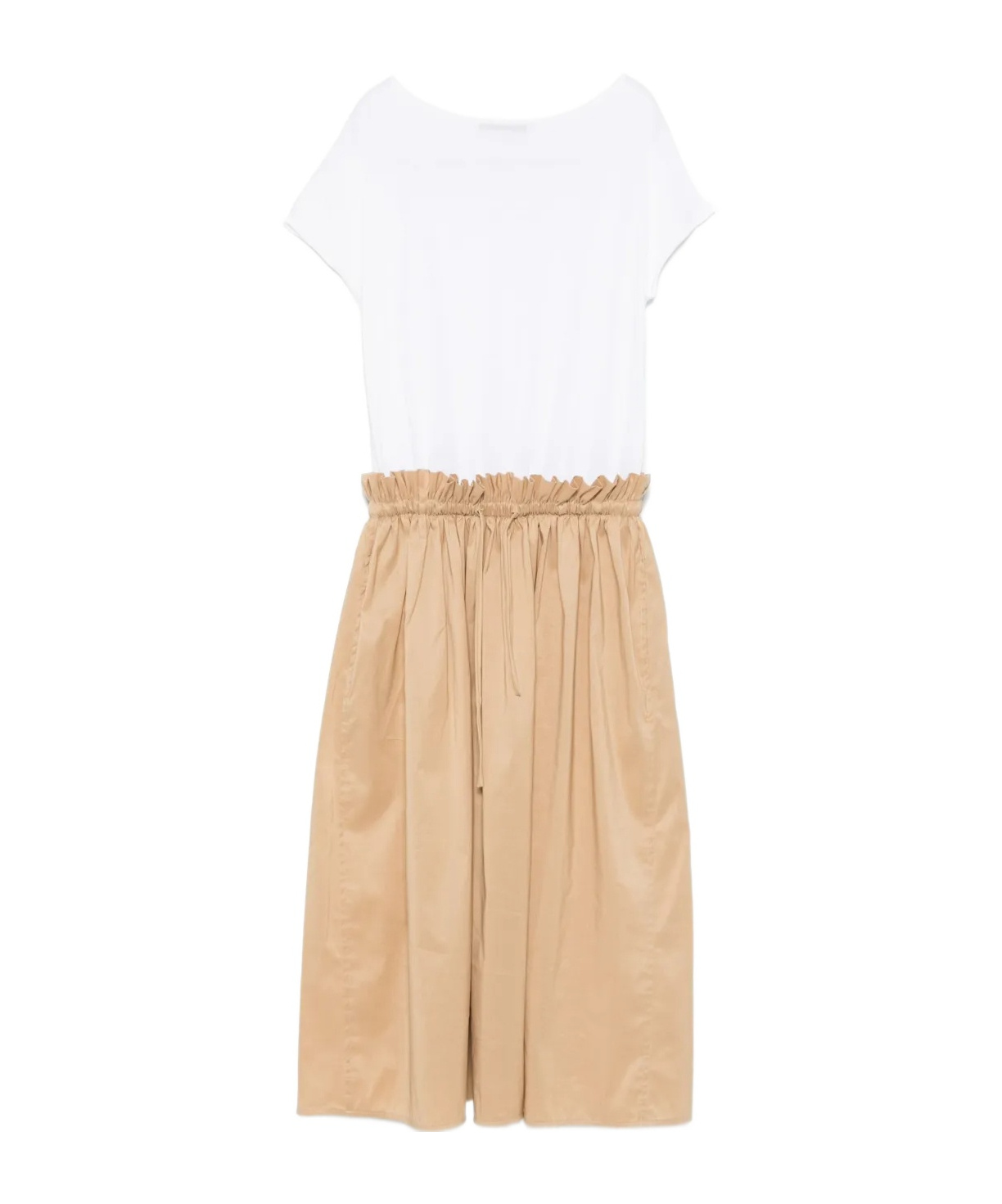 Fabiana Filippi Short Sleeve Dress In Nude