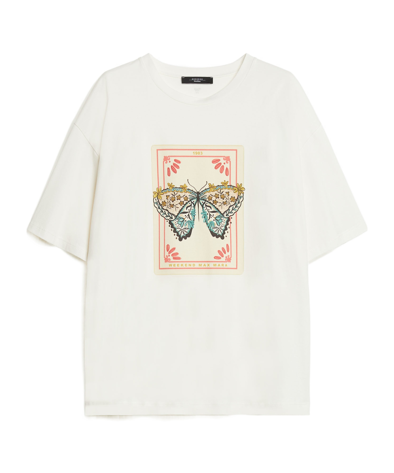 Weekend Max Mara Print Short Sleeve T-shirt In White