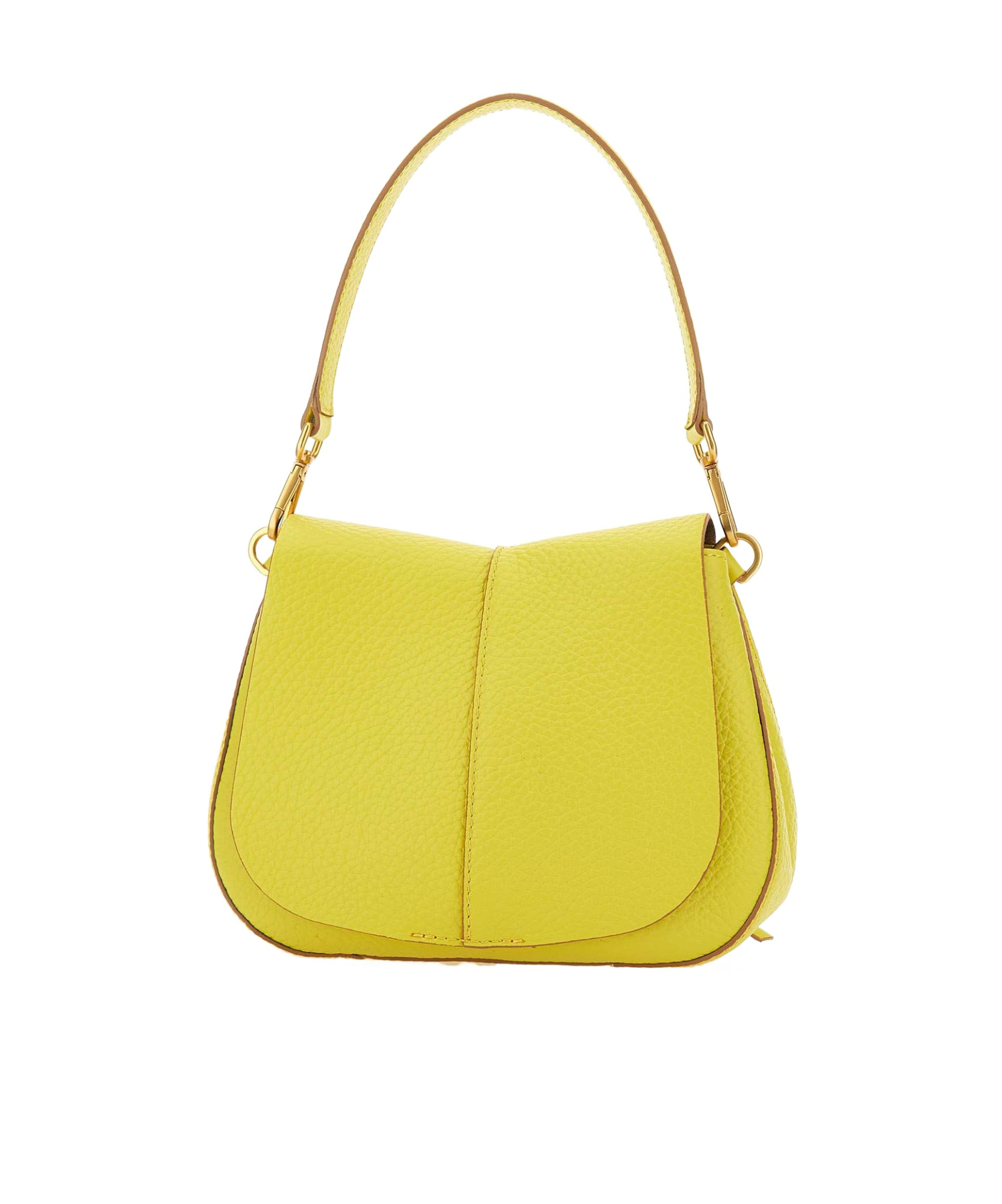 Gianni Chiarini Helena Round Foldover-top Shoulder Bag In Yellow