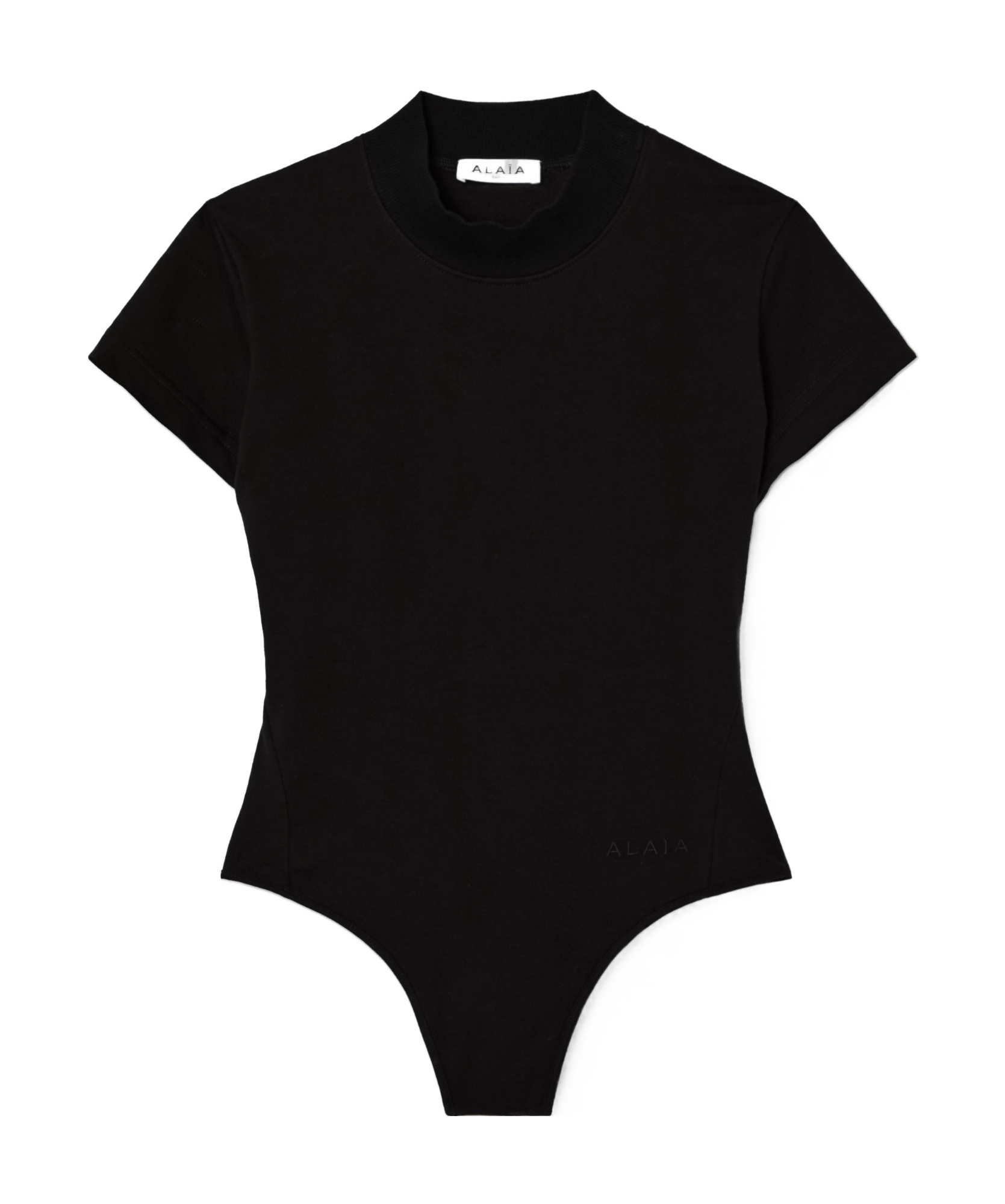 Alaïa Short-sleeve Bodysuit In Black