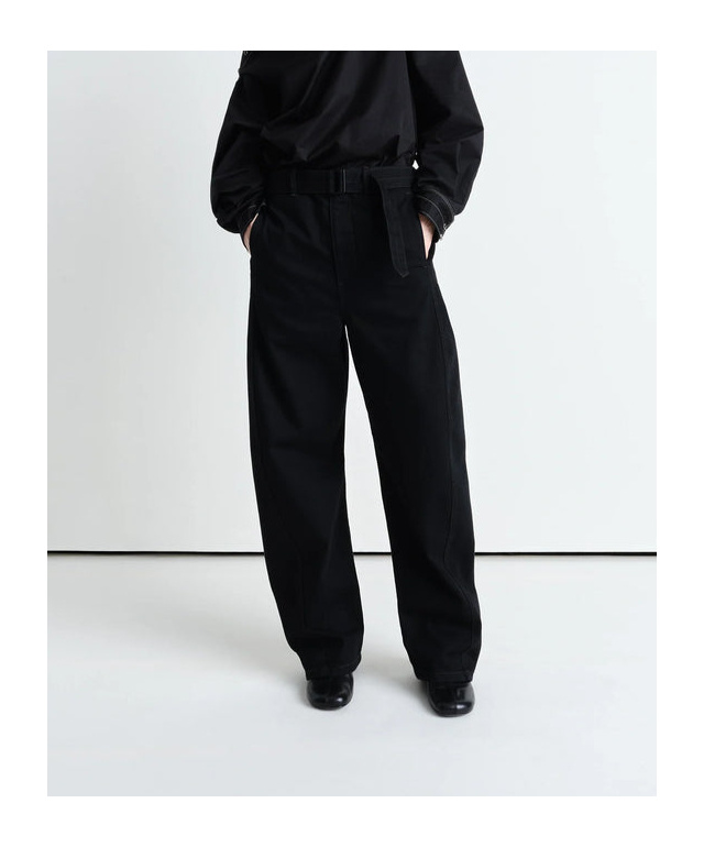 Lemaire Twisted Belt Pants In Black