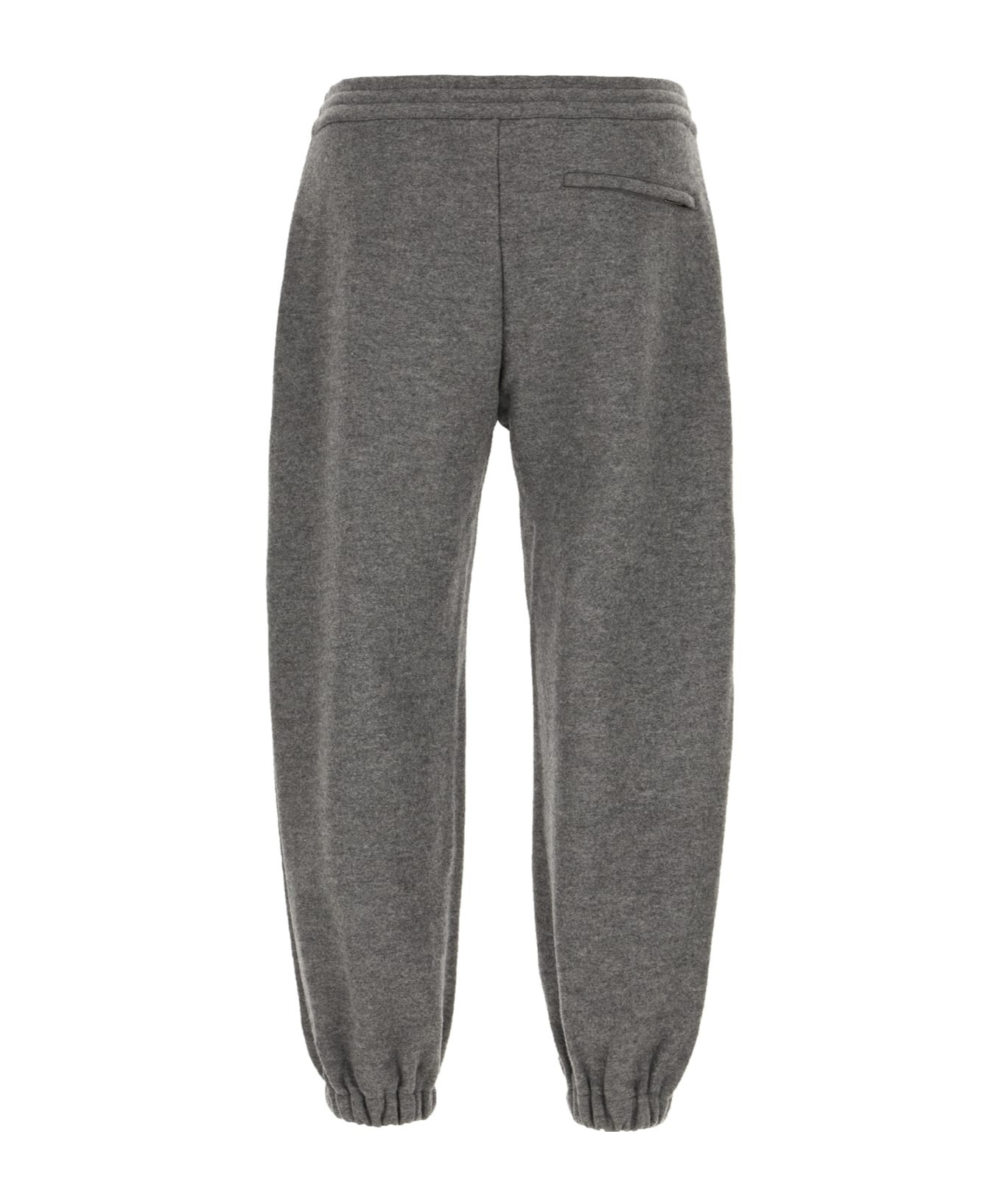 Alexander Mcqueen Grey Wool Blend Joggers In Gray