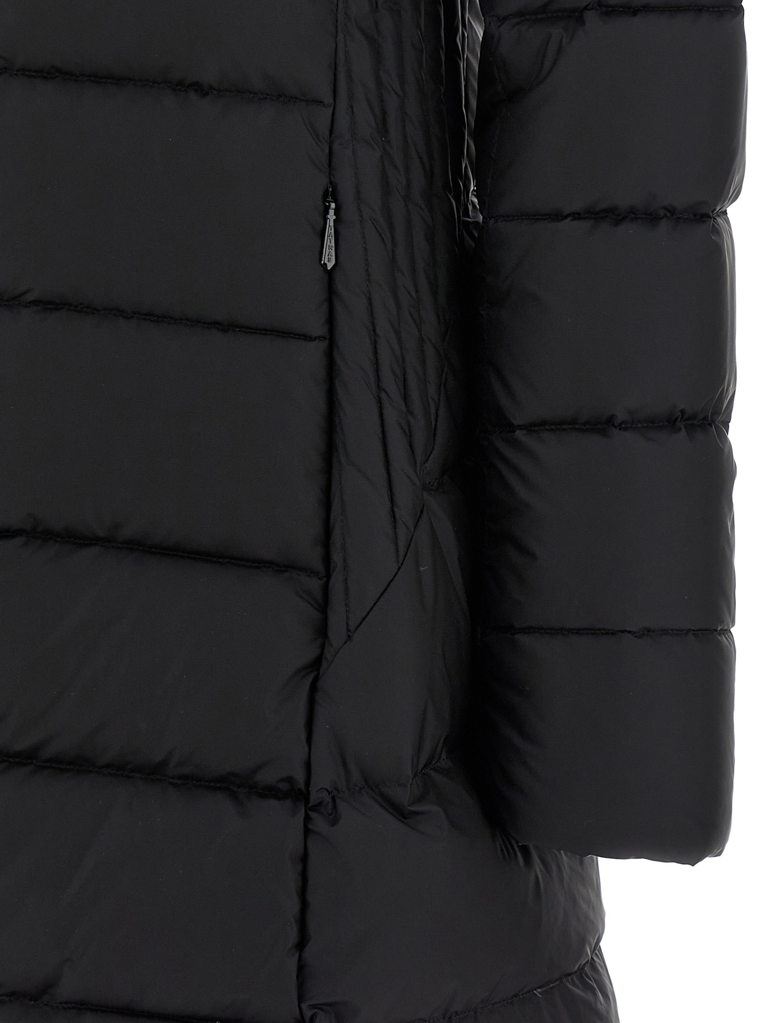Tatras Long Sleeve Cotton Coat In Black