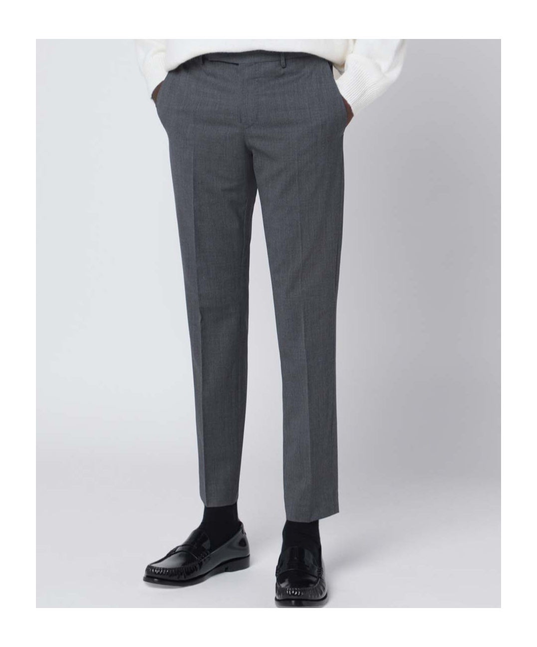 Pt Torino Trousers With Side And Back Pockets In Gray
