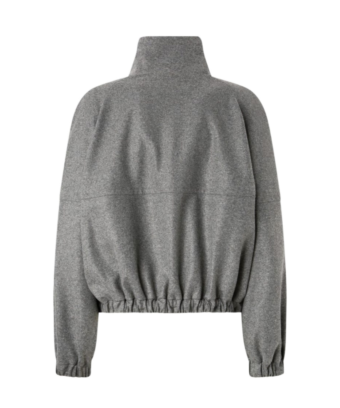 Pinko Wool-blend Bomber Jacket With Zip In Gray
